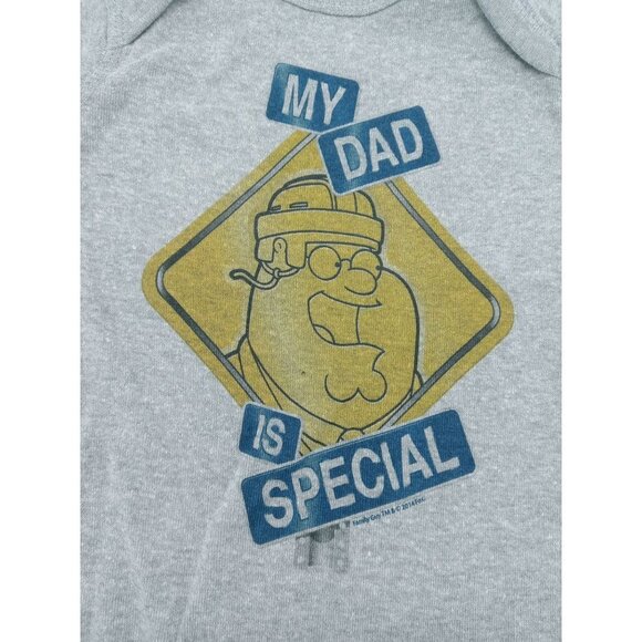 Rabbit Skins My Dad Is Special Baby One Piece Bodysuit Gray Size 12 Months - Picture 3 of 6